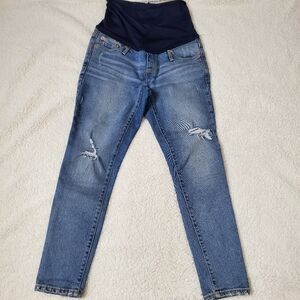 Gap Denim True Skinny Jeans Distressed Maternity Size 4 Ankle
